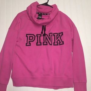Vs pink cowl neck sweatshirt medium
